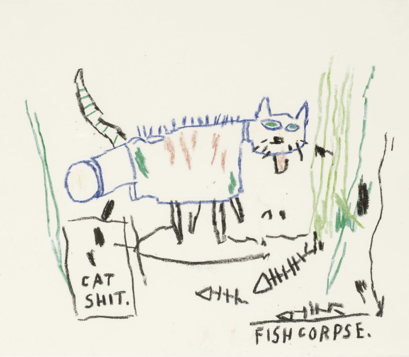 Jean-Michel Basquiat, Sans titre (Cat Shit), 1985